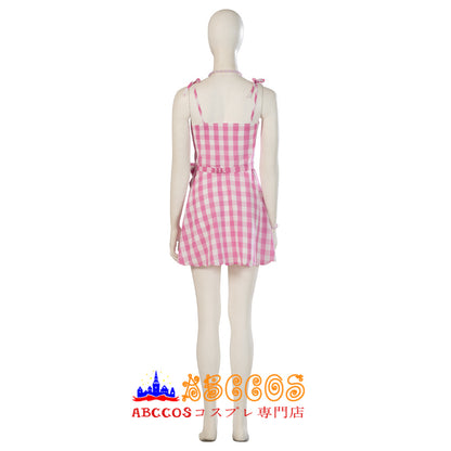 Barbie skirt-pink plaid skirt Cosplay Costume - ABCCoser